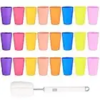 24 Pezzi Bicchieri di Plastica Colorati Riutilizzabili, Tazza per Bambini, Bicchieri da 0,26 Litri per Feste, Campeggio, Spiaggia, Picnic, Cucina, Barbecue Bicchieri