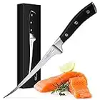 Joejis Coltello cucina 32cm inox Coltello per sfilettare pesce per disossare con impugnatura ergonomica e custodia Coltello cucina di piccole dimensioni per spellare o rifilare pesce o carne.