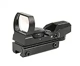 Field Sport Red and Green Reflex Sight with 4 Reticles, 3/8" Dovetail Mount for Airgun Airsoft and .22 Rifle