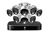 Lorex 4K Security Camera System, Ultra HD Indoor/Outdoor Wired Bullet Cameras with Motion Detection Surveillance, Active Deterrence and Smart Home Compatibility, 2TB 8 Channel DVR, 8 Cameras