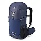 SKYSPER Zaino da Hiking 35L, Zaino Trekking Grande Capacità e Impermeabile con Copertura Antipioggia Zaino Montagna Uomo e Donna per Viaggio Trekking Escursione Campeggio, TEN35-blu navy