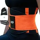 InnoTi Ceinture Lombaire pour Homme et Femme - Ceinture Dorsale de Soutien Lors D'activités Sportives, de Gym et au Travail - Prévient Les Blessures et Le Mal de Dos - Compression à Double Réglage L