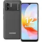 DOOGEE X98 Mobile Phones Sim Free Unlocked, Android 12 Smartphone, 16GB, 1TB Extension, 6.52 Inch HD+ Screen, 4200mAh Battery, 4G Dual SIM Phones, 8MP AI Camera, Face Unlock, OTG, GPS - Black