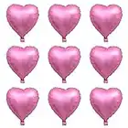 30 pcs Pink Heart Balloons 18" Foil Love Balloons Mylar Balloons Valentines Day Decorations Balloons for Valentines Day,Propose,Wedding,Wedding Décor Anniversary Backdrop & Birthday Party Supplies