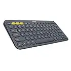 Logitech K380 Multi-Device Bluetooth Wireless Keyboard with Easy-Switch for up to 3 Devices, Slim, 2 Year Battery – PC, Laptop, Windows, Mac, Chrome OS, Android, iPad OS, Apple TV - Dark Grey