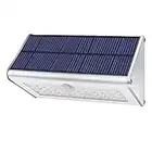 CAIYUE Luces solares al aire libre, 1100lm 46 LED 4500 mAh Luces de seguridad con sensor de movimiento Luces solares a prueba de agua Luces de pared de aluminio inalámbricas para jardín- luz blanca