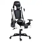 GTFORCE PRO FX RECLINING SPORTS RACING GAMING OFFICE DESK PC CAR FAUX LEATHER CHAIR (White)