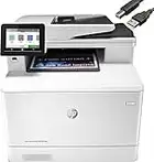 HP Color Laserjet Pro M479fdn All-in-One Laser Printer, Print Scan Copy Fax, Automatic 2-Sided Printing, 600x1200 dpi, 250-sheet, 28 ppm, 512MB, Works with Alexa, Bundle with JAWFOAL Printer Cable