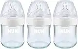NUK Simply Natural Glass Baby Bottles, 4 oz, 3 Pack