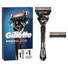 Gillette Fusion 5 ProGlide Regolabarba Uomo, Lame Rasoio a Mano Libera, 1 Manico e 2 Lamette da Barba da 5 Lame, Con Tecnologia FlexBall, Precisione sui Contorni del Viso, Doppia Striscia Lubrificante