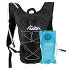 Andes 2 Litre Black Hydration Pack/Backpack Running/Cycling with Water Bladder/Pockets