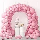 RUBFAC 149pcs Pink Balloons 18 12 10 5 Inch Different Sizes Light Pink Balloon Garland Kit Latex Pastel Balloon Arch for Baby Shower Wedding Birthday Engagement Graduation Decorations
