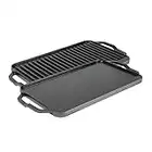 Lodge Cast Iron Chef Collection Rectangular Reversible Grill & Griddle - 20 in x 10 in