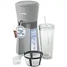 Breville Iced Coffee Maker | Single Serve Iced Coffee Machine Plus Coffee Cup with Straw | Ready in Under 4 Minutes | Grey [VCF155]