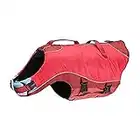 Kurgo Gilet de sauvetage Surf n’ Turf pour chien, Veste de sécurité gonflable pour activités nautiques pour chiens, Réfléchissant, Réglable, rouge, Taille L