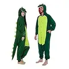 Silver Lilly Dinosaur Costume - Trex Cosplay - Reptile One Piece Pajama (Green Dinosaur, XL)