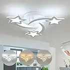 Plafon Led techo Regulable, Lámpara de Techo Creativa con Forma de Estrella de 3 Cabezas, 30W Moderna Lamparas de Techo LED Apto Para Habitación de Infantil, Dormitorio, Sala de Estar, Cocina