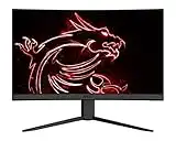 MSI 24" FHD 1500R Curvature Non-Glare Super Narrow Bezel 1ms 1920 x 1080 144Hz Refresh Rate Tilt Adjustment FreeSync Curved Gaming Monitor (Optix G24C4),Black