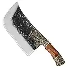 Dessi Chef knife kitchen knife handmade German Carbon steel blade with leather sheath. 2007