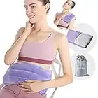 SuzziPad Microwave Heating Pad, 8 x 14" Multipurpose Heating Pad for Neck, Shoulder, Back, Knee, Cramps, Joint Pain and Muscle Ache, Moist Heat Pack for Pain Relief, Heat Compress Wrap (Purple)