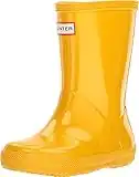 Hunter First Gloss - Stivali da pioggia per bambini, Giallo (N9000 Iii), 22.5 EU