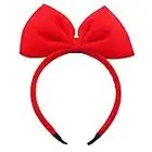 Bow Headband Red Bowknot Headband Christmas Big Bow Hair Hoop Cute Girls Kids Party Decoration Headdress Christmas Cosplay Costume Headwear Halloween Makeup Handmade Headpiece Hair Band Elastic Hair Accessories