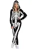 Tipsy Elves Women's Halloween Costume Outfit Skeleton Jumpsuit Medium