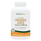 NaturesPlus Orange Juice Chewable Vitamin C - 500 mg, 180 Tablets - High Potency Immune Support Supplement, Antioxidant - Gentle On Stomach -Vegetarian, Gluten-Free - 180 Servings