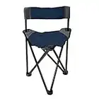 Pacific Pass Lightweight Portable Tripod Camp Chair, Includes Carry Bag - Navy/Gray