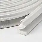 Weather Stripping Seal Strip for Doors "Q" Foam,Hard Flange Card Slot Installation Seals Large Gap, Easy Cut to Size (19.6FEET, WHITE)