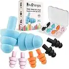 Ear Plugs for Sleep Soft Silicone Reusable, Earplugs for Sleeping Noise Cancelling(4Pairs)