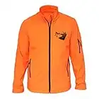 AtooDog Veste de Chasse en Softshell, Brâme du Cerf (303, Orange, XL, AV Manches)