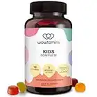 wowtamins KIDS Complete Kinder Multivitamin & Omega 3s Gummies - 120 Stück - Vitamin A, C, D3, K2, E, B6, B12, Zink, Jod, Selen & mehr - vegan und laborgeprüft (mit Zucker, 1er Pack)