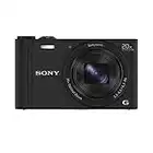 Sony DSCWX350 Digital Compact Camera with Wi-Fi and NFC (18.2 MP, 20x Optical Zoom) - Black