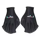 WINOMO Swimming Gloves Webbed Aquatic Paddles Diving Hand Web 1 Pair(Black)