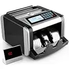 KIDINIX Money Counter Machine with UV/MG/IR Counterfeit Detection, Bill Counting Machine with Add & Batch Modes, LCD Display, 1,000 Bills/Min, Real Money Counting