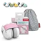 Alpine Muffy Baby Ear Protection for Babies and Toddlers up to 36 Months - CE & ANSI Certified - Noise Reduction Earmuffs - Comfortable Baby Headphones Against Hearing Damage & Improves Sleep - Pink