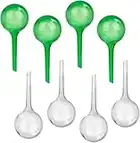 yingd 8 Pack Plant Watering Globes, 5cm Self Watering Globes, Automatic Plant Watering Bulbs, Plant Watering Devices, Self Watering System for Plants, Indoor Outdoor Watering Globes, Green & White