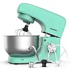 KUPPET Stand Mixer, 8-Speed Tilt-Head Electric Food Mixer with Dough Hook, Wire Whip & Beater, Pouring Shield, 4.7QT Stainless Steel Bowl - Green