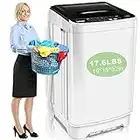 Nictemaw Portable Washing Machine, 17.6Lbs Capacity Portable Washer with Drain Pump, 10 Wash Programs/LED Display/8 Water Levels/Faucet Adapter, 2.3 Cu.ft Full-automatic Compact Laundry Washer for Apartment, Dorm, Rvs