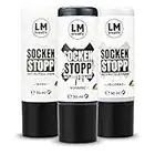 LM-Kreativ Socken Stopp Anti Rutsch Set (Set Schwarz, Weiß,Grau) - ABS Antirutsch, Sock Stop Creme, flüssige Sockensohle, Rutsch-Stop