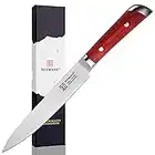 KEEMAKE Slicing Knife 8 inch, Sharp Japanese Carving Knife High Carbon Stainless Steel Blade Carving Knife for Meat Cutting Knife Pakkawood Handle Kitchen Knife with Gift Box Meat Knife