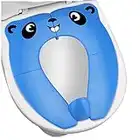 [Upgrade Version] Bébé Réducteur de Toilette - RIGHTWELL Voyage Siège Pliable de Toilette Siège Pot Portable Pour Enfants Bébé (Bleu)