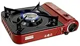 Maxsun Portable Gas Stove MS3800 (Red), 9,560BTU High Power, Camp Stove, with Protection Case