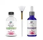 Planet Eden 70% Glycolic Acid Chemical Skin Peel Kit with Hyaluronic Acid + 2.5% Retinol Serum and Fan Brush