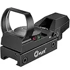 CVLIFE 1X22X33 Red Green Dot Gun Sight Riflescope Reflex Sight for 20mm Rail