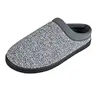 Hanes Comfort Soft Memory Foam Indoor Outdoor Clog Slipper Shoe - Men’s and Boy’s Sizes, Grey, Medium