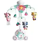 Tiny Love Soothe 'n Groove Giostrina neonato per lettino e culla, giostrina musicale con stereo per bambini portatile, carillon fino a 40 minuti di musica, Tiny Princess, colore rosa