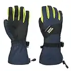 TRIWONDER Gants de Ski à Écran Tactile Gants Chauffants Gants Vélo Hiver Antidérapant pour Homme Femme Running Cyclisme Sport (Bleu & Vert, L)