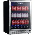 EdgeStar CBR1502SG 24 Inch Wide 142 Can Built-In Beverage Cooler with Tinted Door